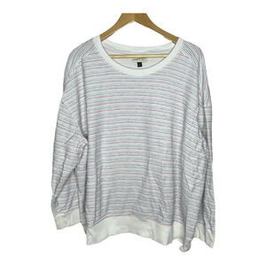 Universal Thread Cotton Multi Striped Sweatshirt Size 3x